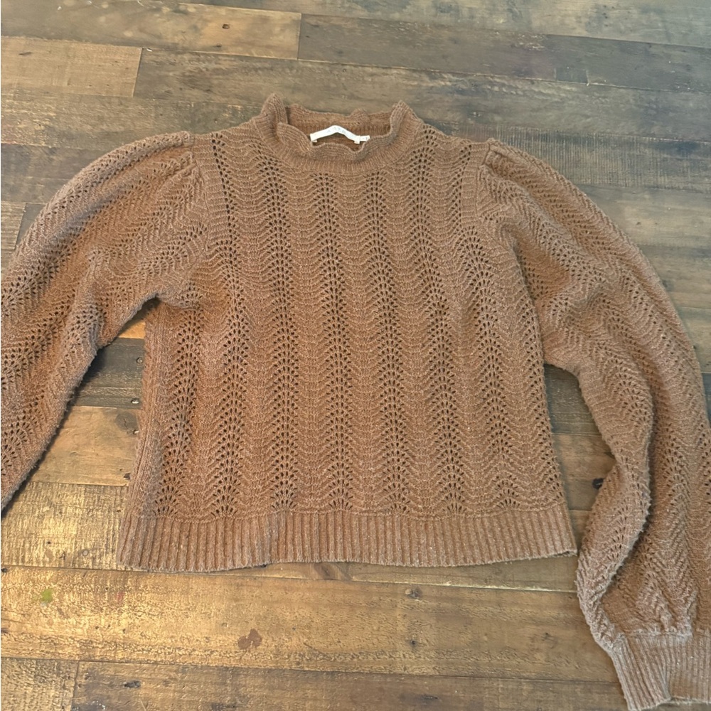 Astr Brown Cowl Neck Sweater